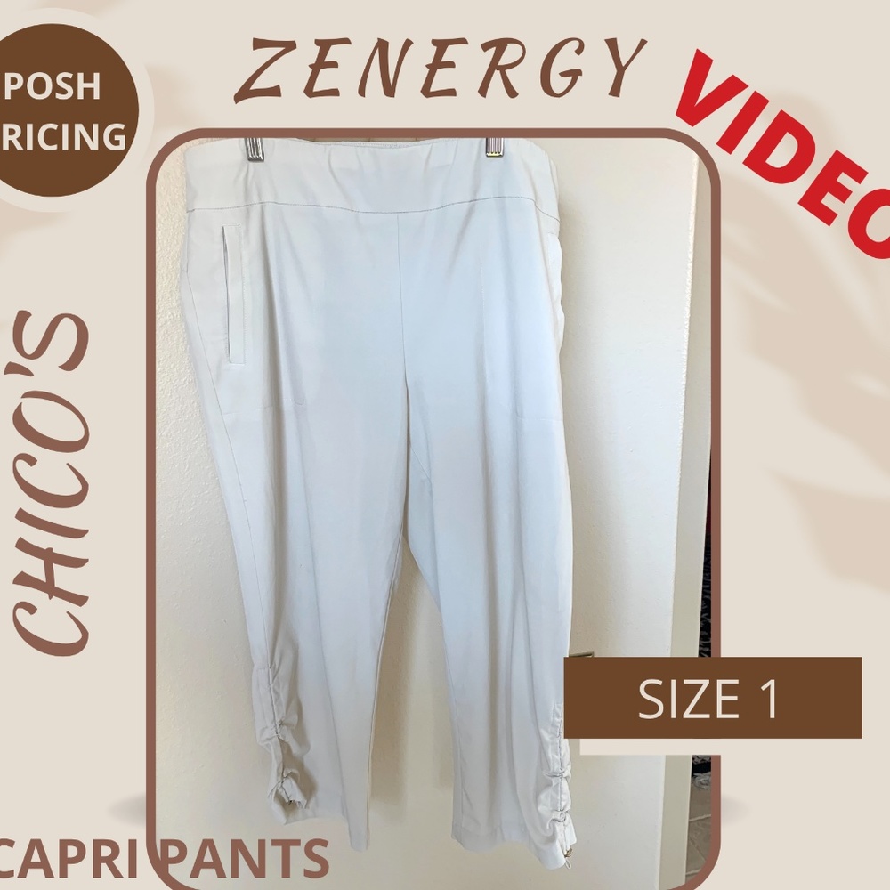 CHICO’S ZENERGY CAPRI PANTS Vanity Size 1